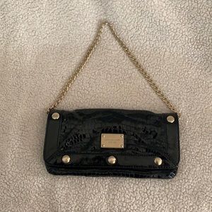 Michael Kors Black Snakeskin Clutch/shoulder bag
